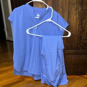 Healing Hands Blue Scrub Set